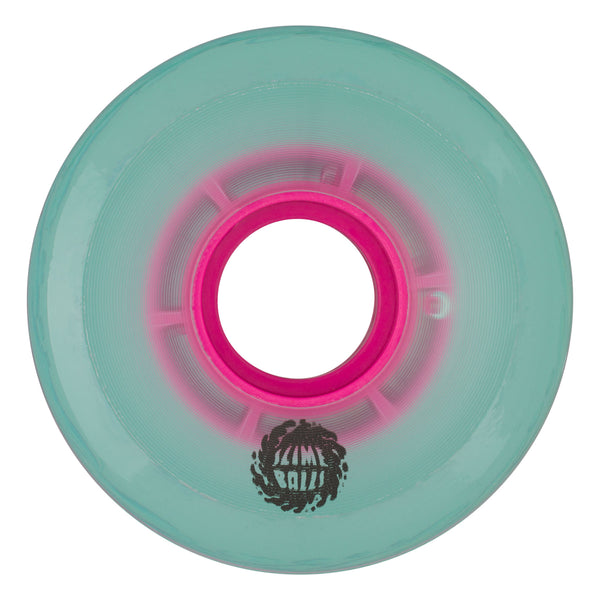 60mm OG Slime Chrome Trans Green 78a Slime Balls Skateboard Wheels