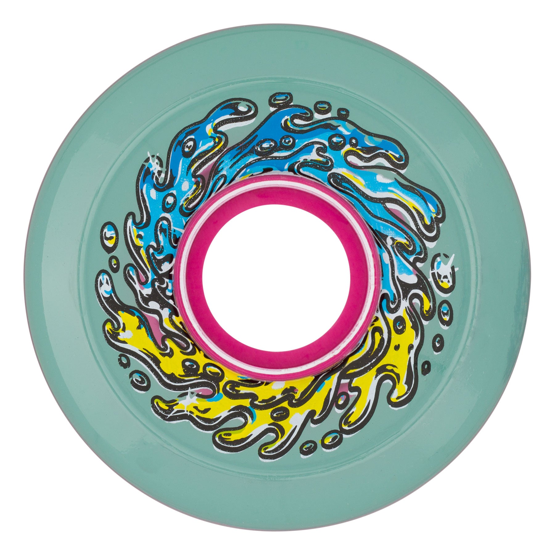 60mm OG Slime Chrome Trans Green 78a Slime Balls Skateboard Wheels