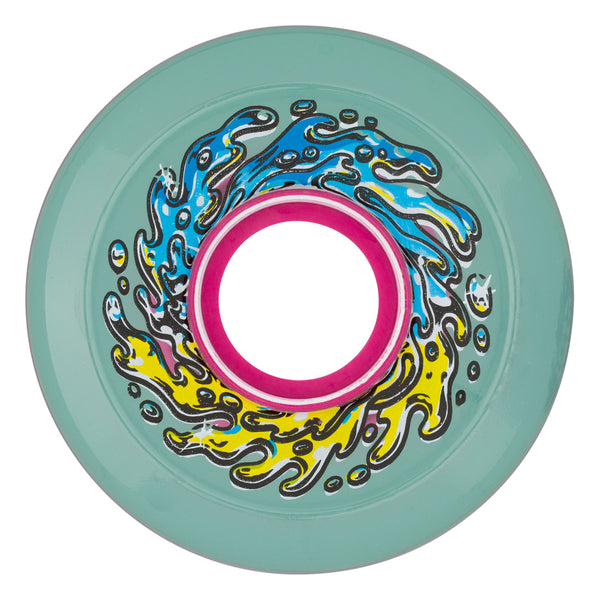 60mm OG Slime Chrome Trans Green 78a Slime Balls Skateboard Wheels