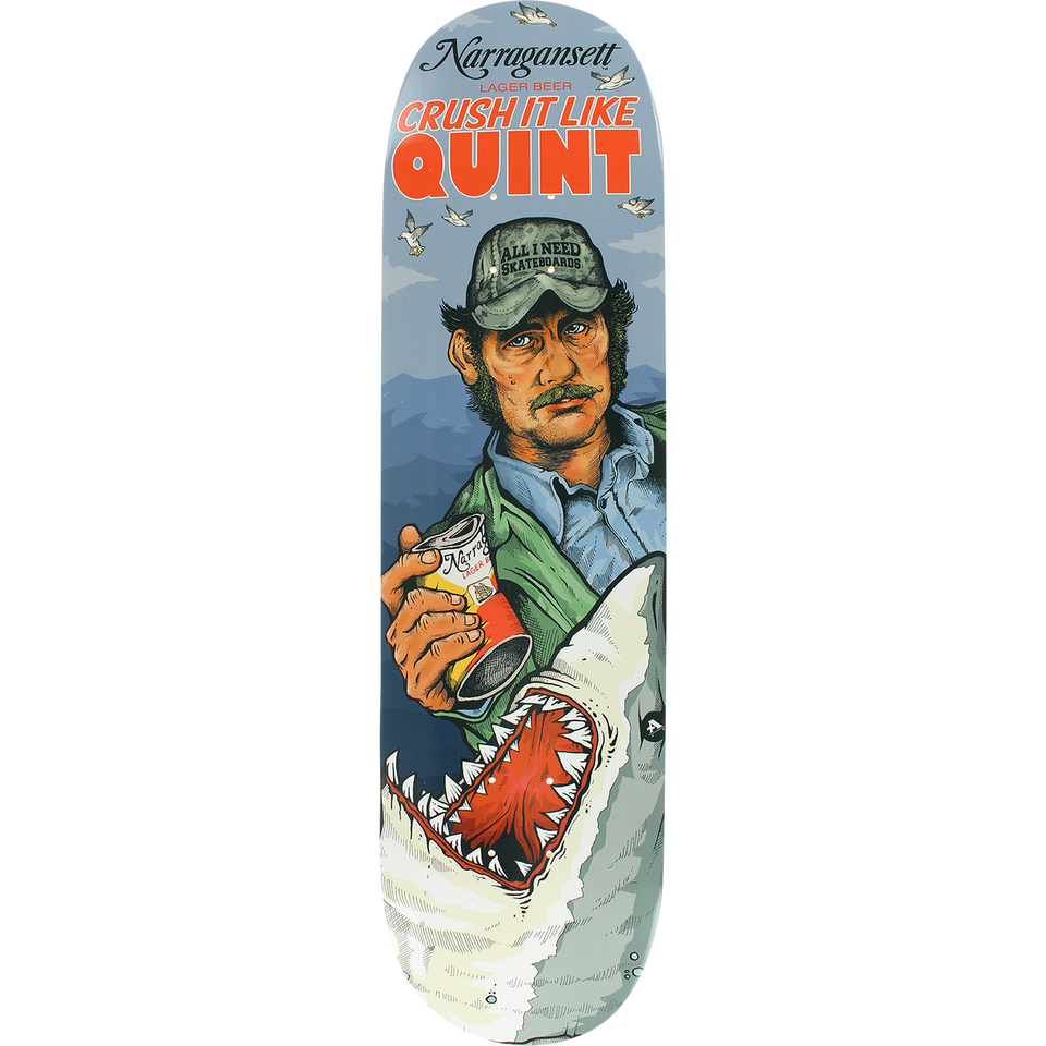 ALL I NEED X NARRAGANSETT BEER CRUSH IT SKATE DECK