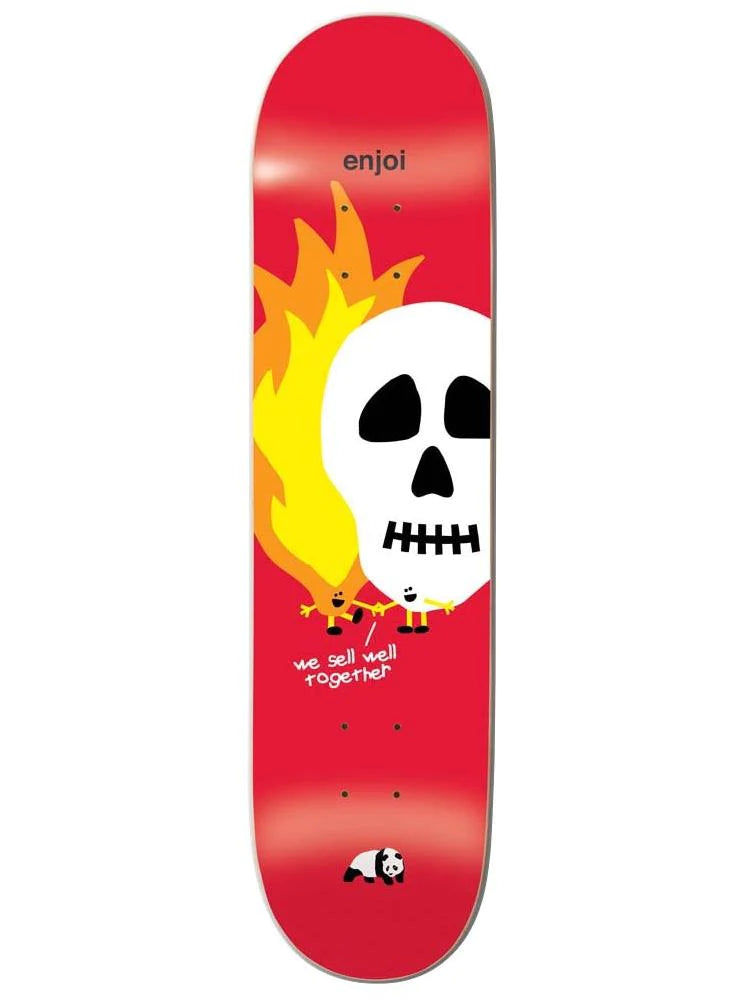 Enjoi Skulls and Flames Deck - 8.25 Red