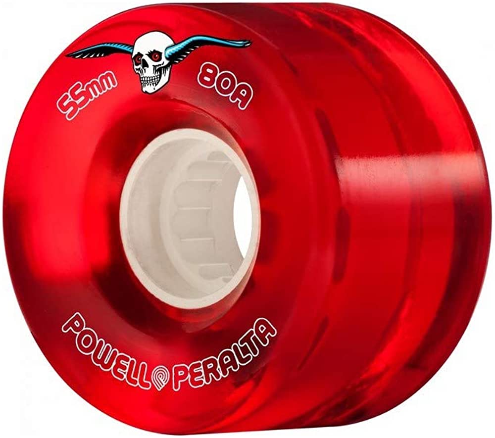 Powell Peralta Clear Cruiser Skateboard Wheels 55mm 80A 4pk