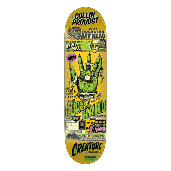 Provost Cursed Hand Skateboard Deck 8.47in x 31.98in Creature