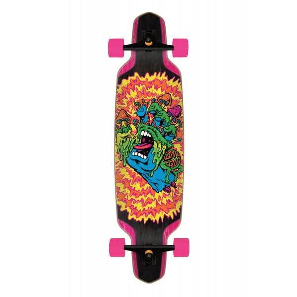 Toxic Hand 9.50in x 37.52in Drop Down Cruiser Skateboard Santa Cruz