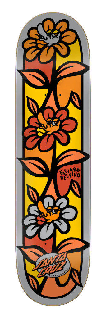 Delfino Flower Crew Santa Cruz Skateboard Deck 8.0