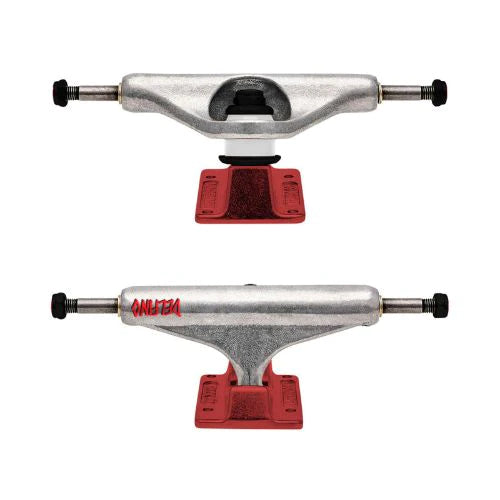 Independent Stage 11 Hollow Delfino Silver Red Standard Skateboard Trucks