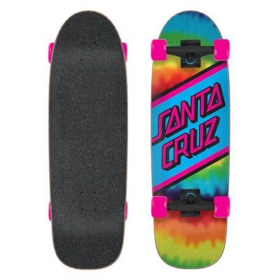 Rainbow Tie Dye 8.79in x 29.05in Street Cruiser Skateboard Santa Cruz