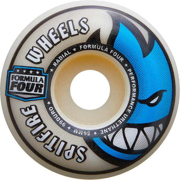 Spitfire Wheels Formula Four Radial Natural / Blue Skateboard Wheels - 56mm
