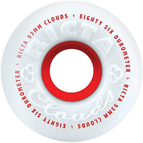 53mm Clouds Red 86a Ricta Skateboard Wheels