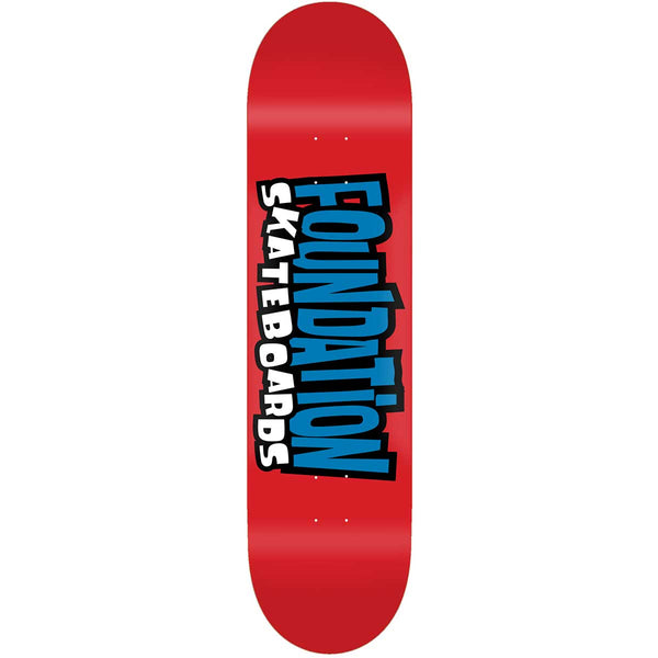 Foundation From The 90's Red Skateboard Deck 8.0